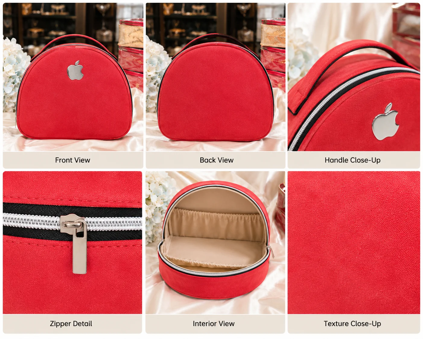 Luxury Travel Cosmetic & Makeup Organizer Bag – Premium Portable Vanity Case with Handle