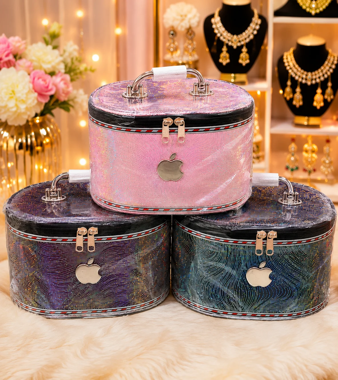 Premium Glitter Makeup & Jewelry Storage Case
