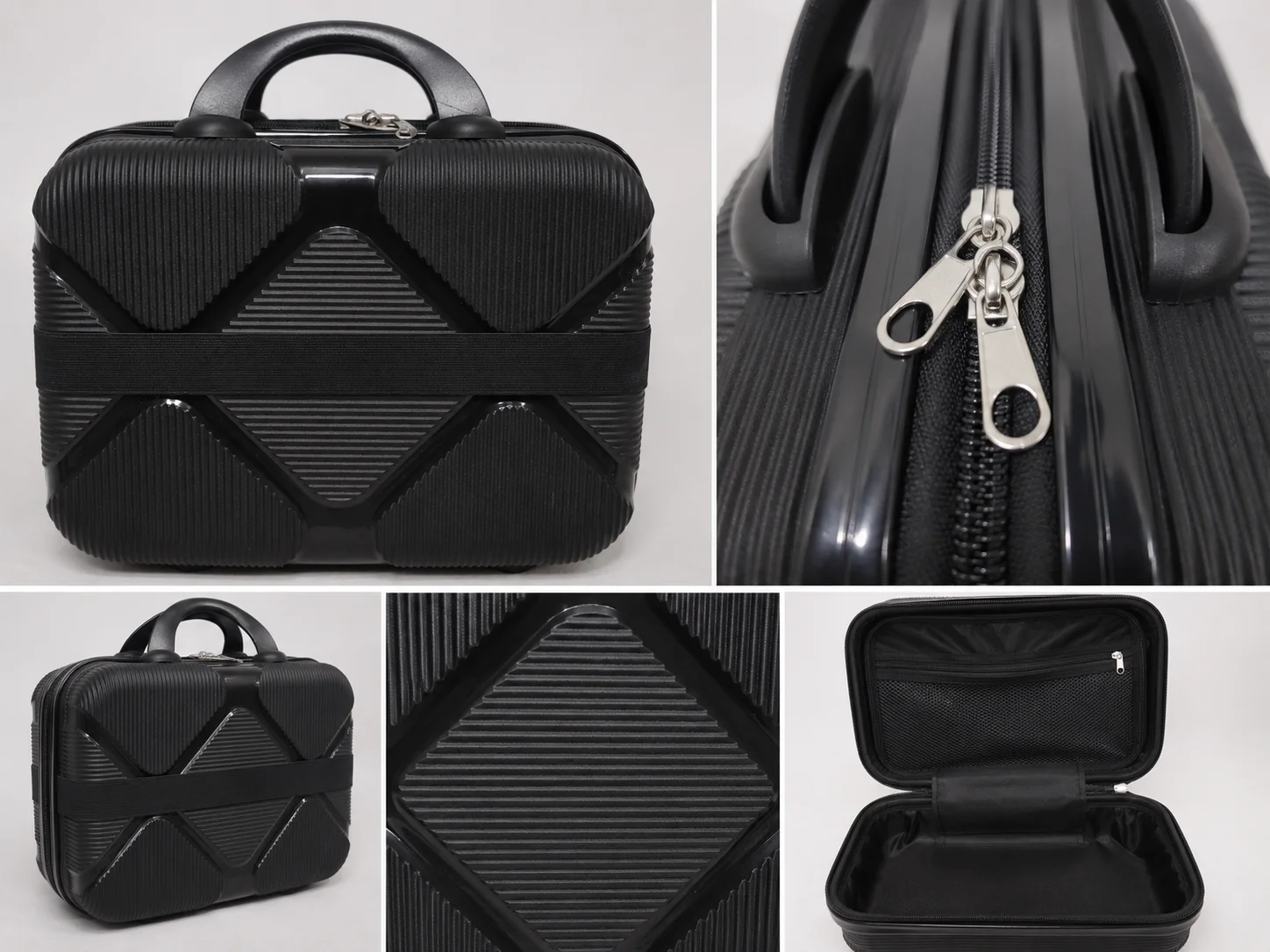 3-Piece Premium Hard Shell Makeup & Vanity Case Set – Durable Travel Cosmetic Organizer