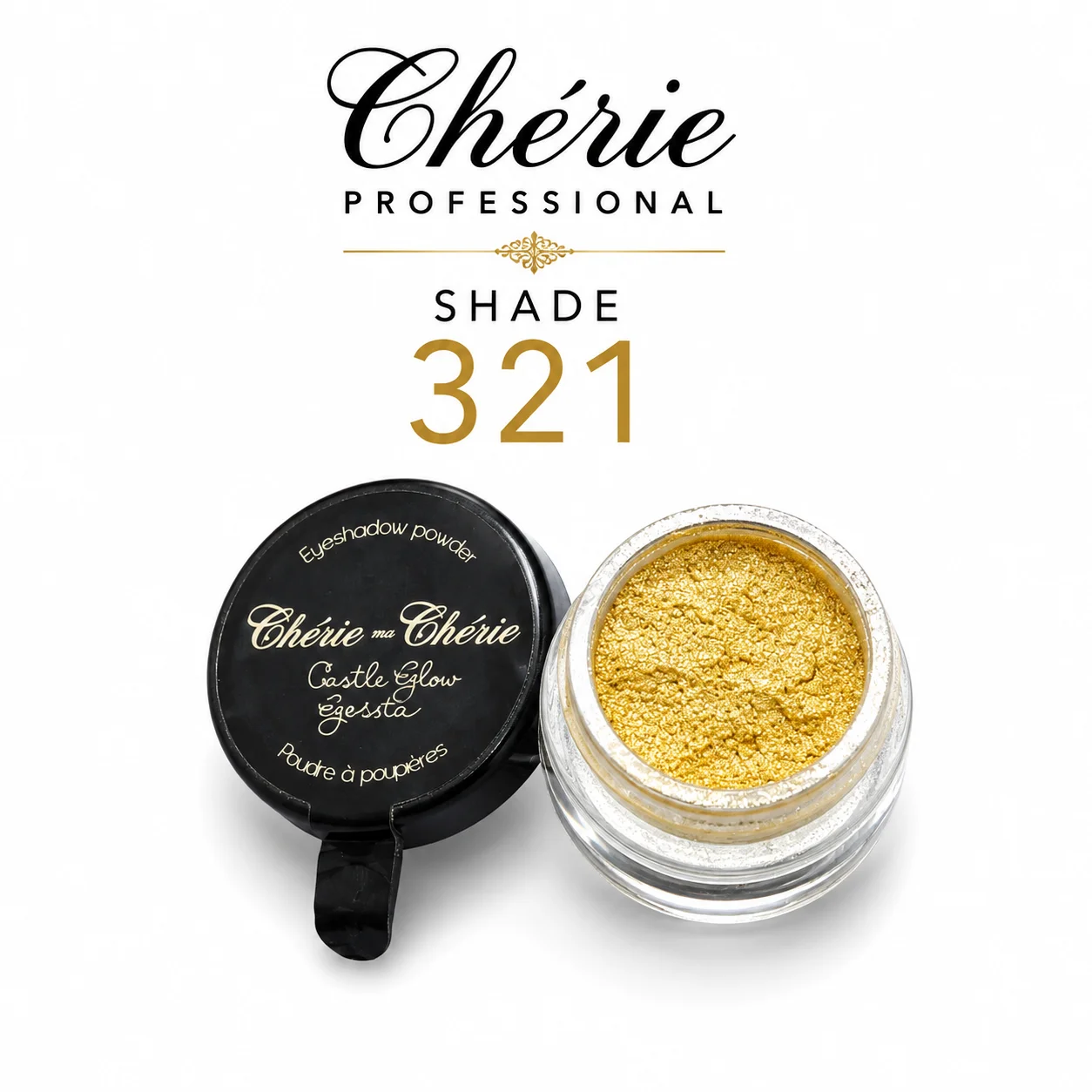 Chérie Professional Gold Shimmer Eyeshadow – Shade 321