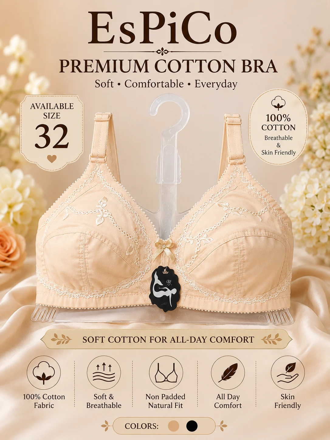 EsPiCo Premium Cotton Bra Available Size 32