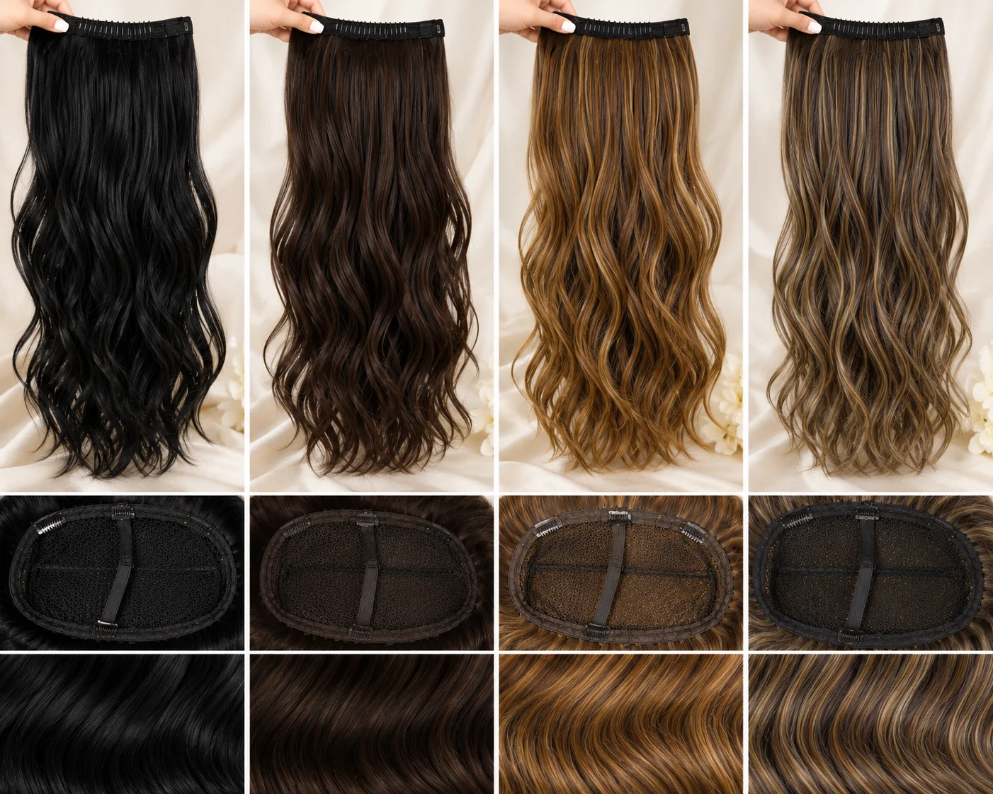 4 Colors Premium Hair Extensions