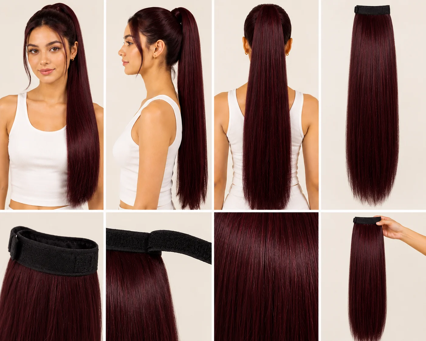Straight Ponytail Hair Extension – Premium Natural Look