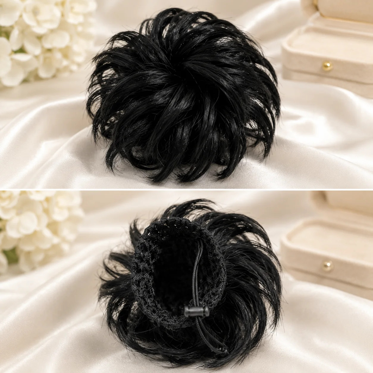 Kashee's Messy Bun Hair Piece – Black