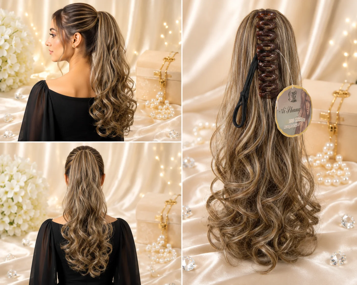 10 Colors Catcher Hair Extension Collection – Long Wavy Synthetic Ponytail Hair Piece for Women