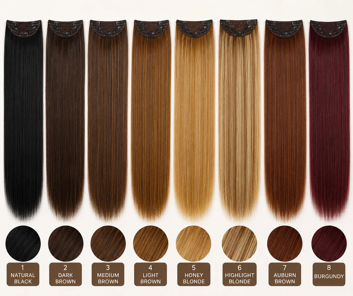 Straight Hair Extension Set – Premium Silky Clip-In Hair Extensions