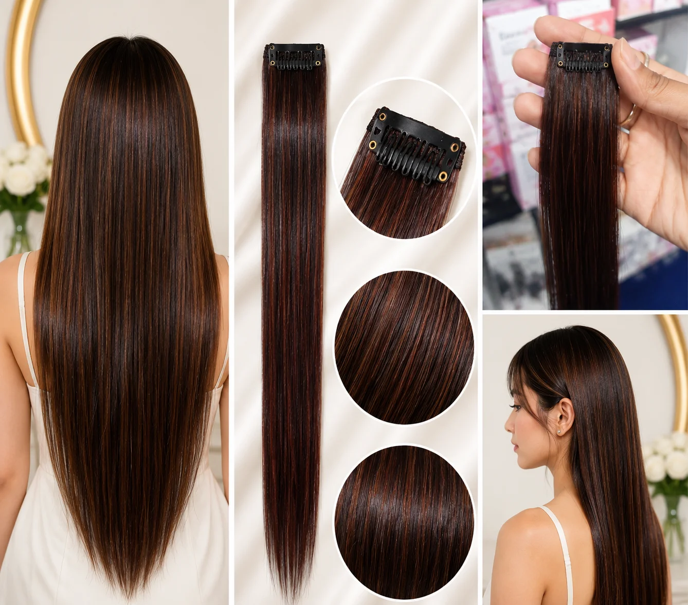 Colorful Hair Strips – Easy Clip-In Hair Extensions