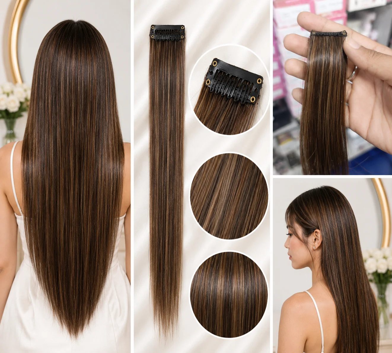 Colorful Hair Strips – Easy Clip-In Hair Extensions