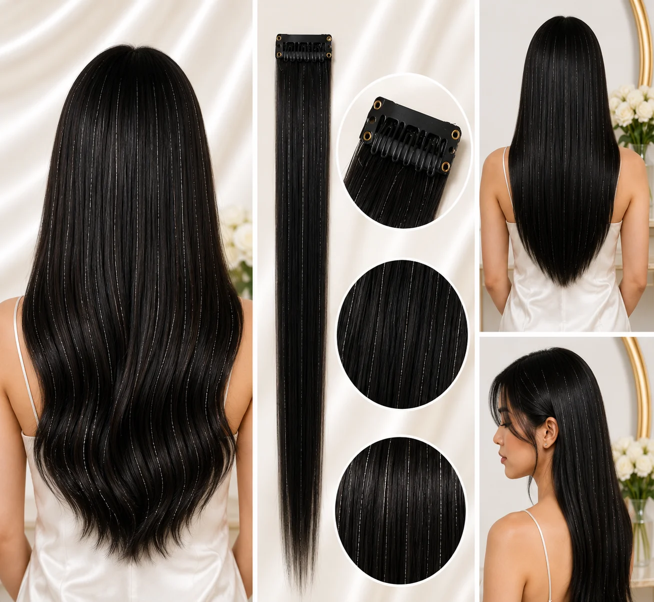 Colorful Hair Strips – Easy Clip-In Hair Extensions