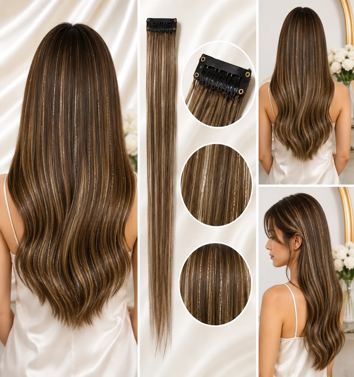Colorful Hair Strips – Easy Clip-In Hair Extensions