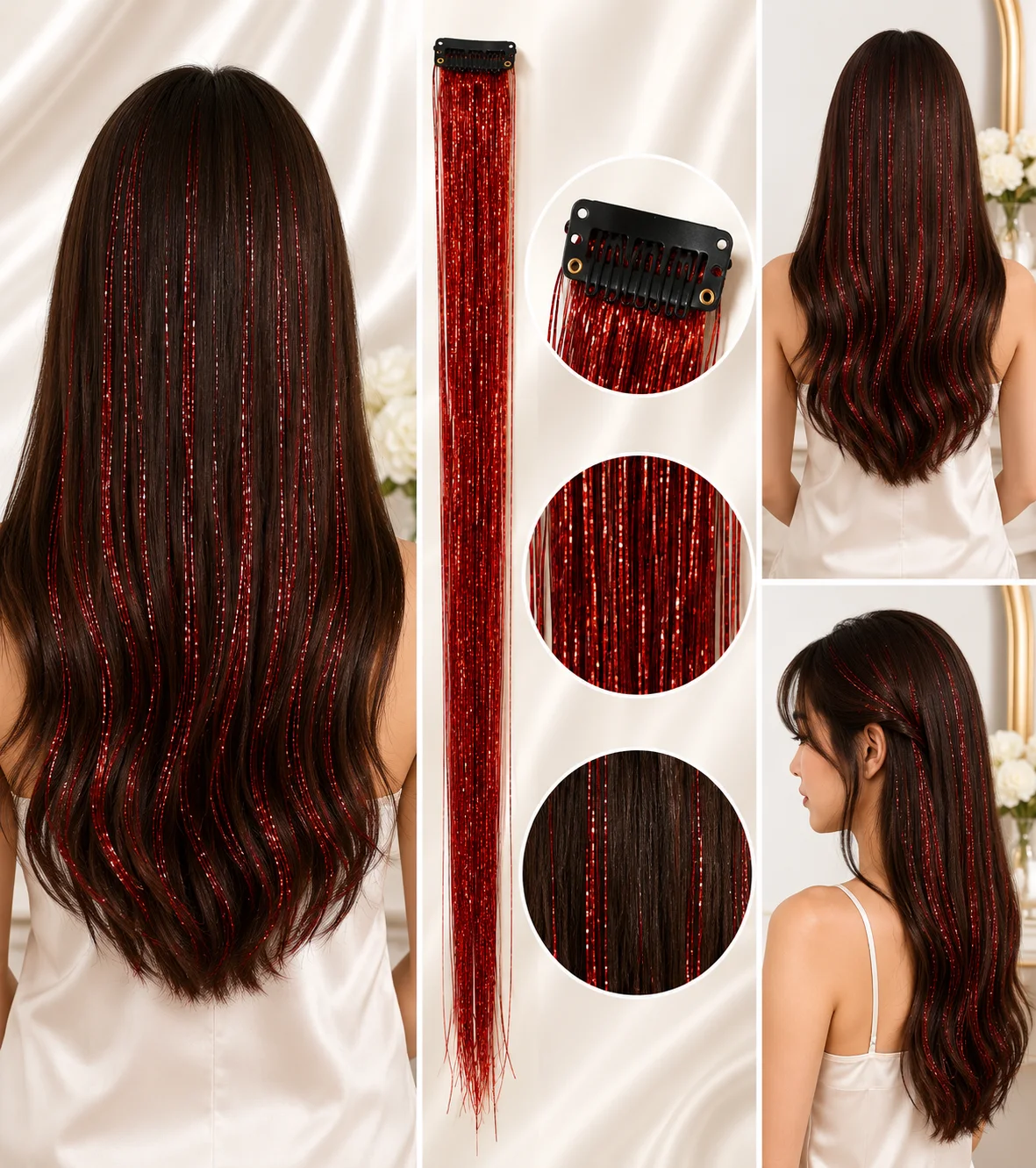 Colorful Hair Strips – Easy Clip-In Hair Extensions