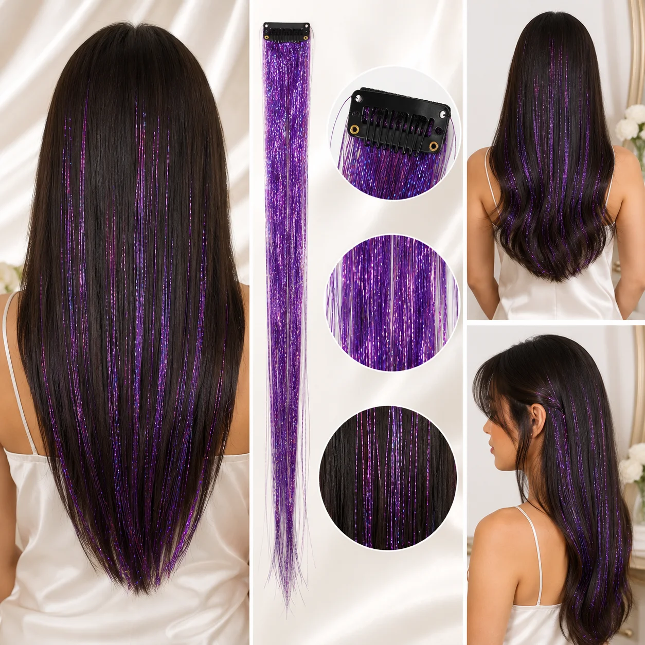 Colorful Hair Strips – Easy Clip-In Hair Extensions