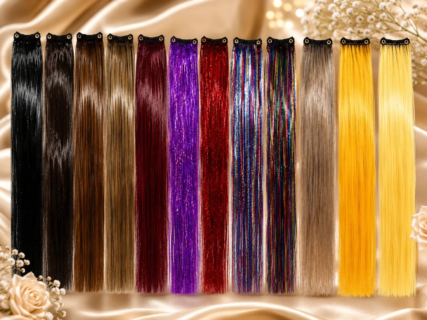 Colorful Hair Strips – Easy Clip-In Hair Extensions