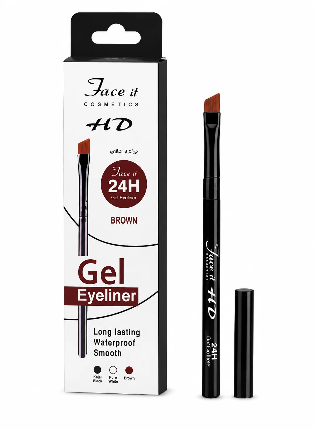 Face It HD 24H Gel Eyeliner – Brown | Long Lasting Waterproof Formula