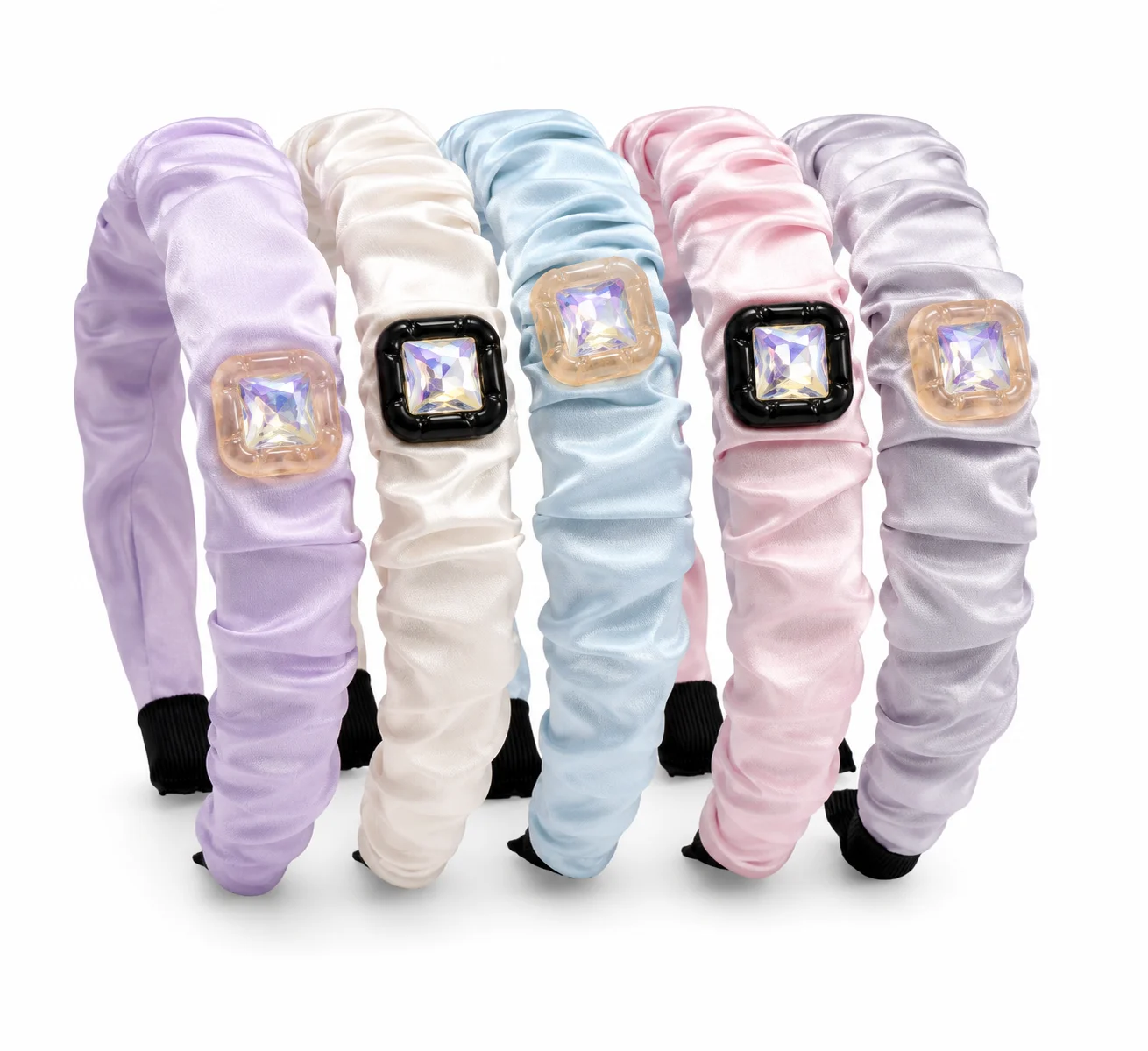 Luxury Satin Crystal Headband Collection