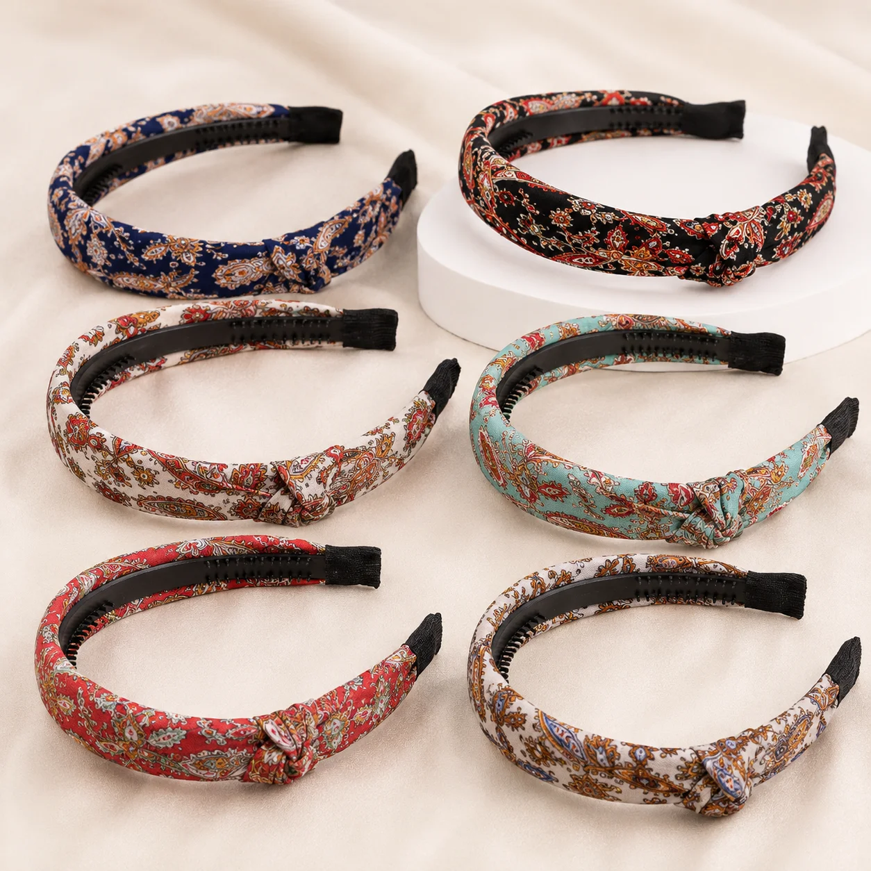 Boho Printed Knotted Headband – Fashion Hair Band for Women & Girls