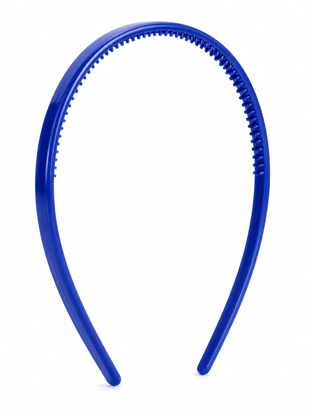 Blue Plastic Hair Band for Women & Girls | Glossy Non-Slip Hairband | Everyday Hair Accessory