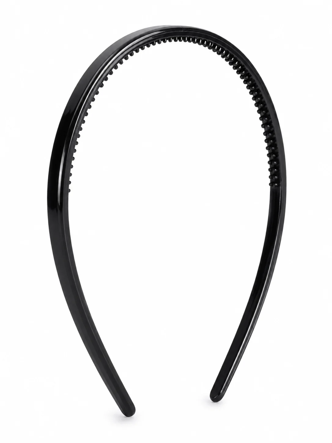 Blue Plastic Hair Band for Women & Girls | Glossy Non-Slip Hairband | Everyday Hair Accessory