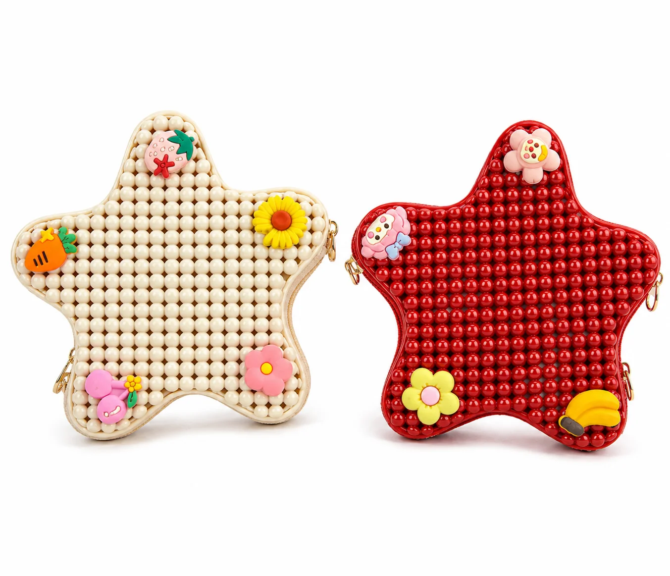 Cute Star Shape Beaded Crossbody Bag for Girls | Cartoon Mini Shoulder Purse | Kids Handbag