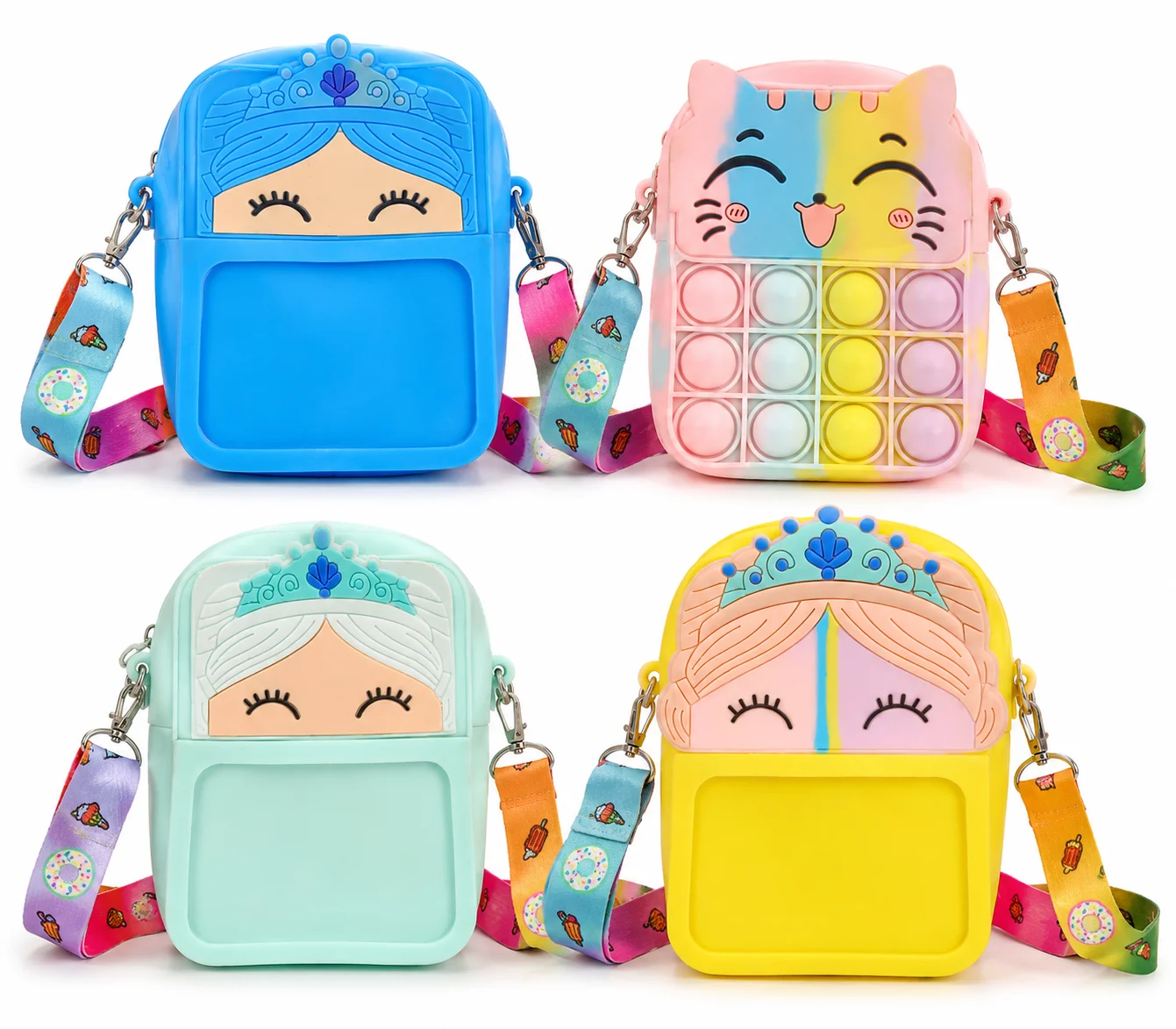 Cute Silicone Cartoon Crossbody Bag for Kids | Mini Shoulder Bag with Adjustable Strap