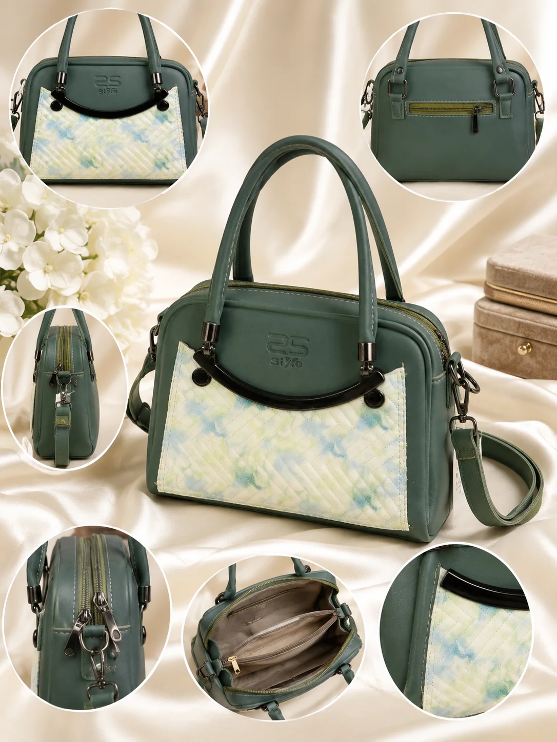 Women's Dual Tone Handbag