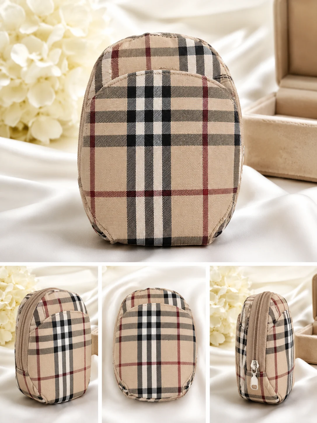 Stylish Checkered Mini Pouch