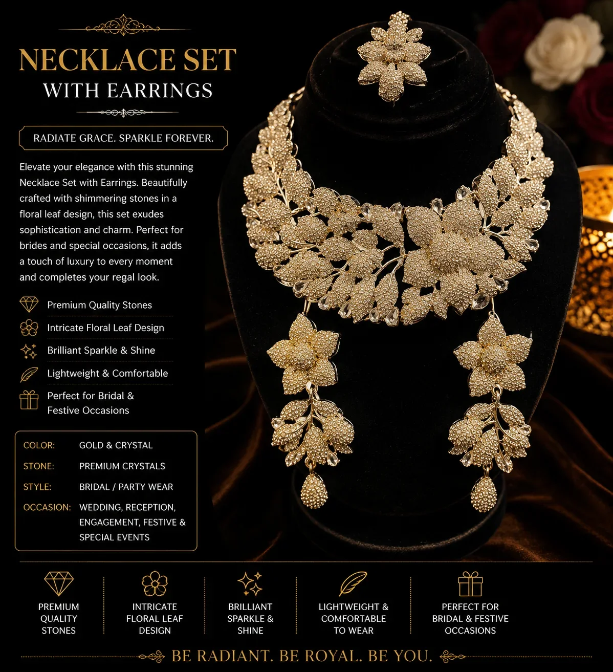 Elegant Necklace Set with Matching Earrings