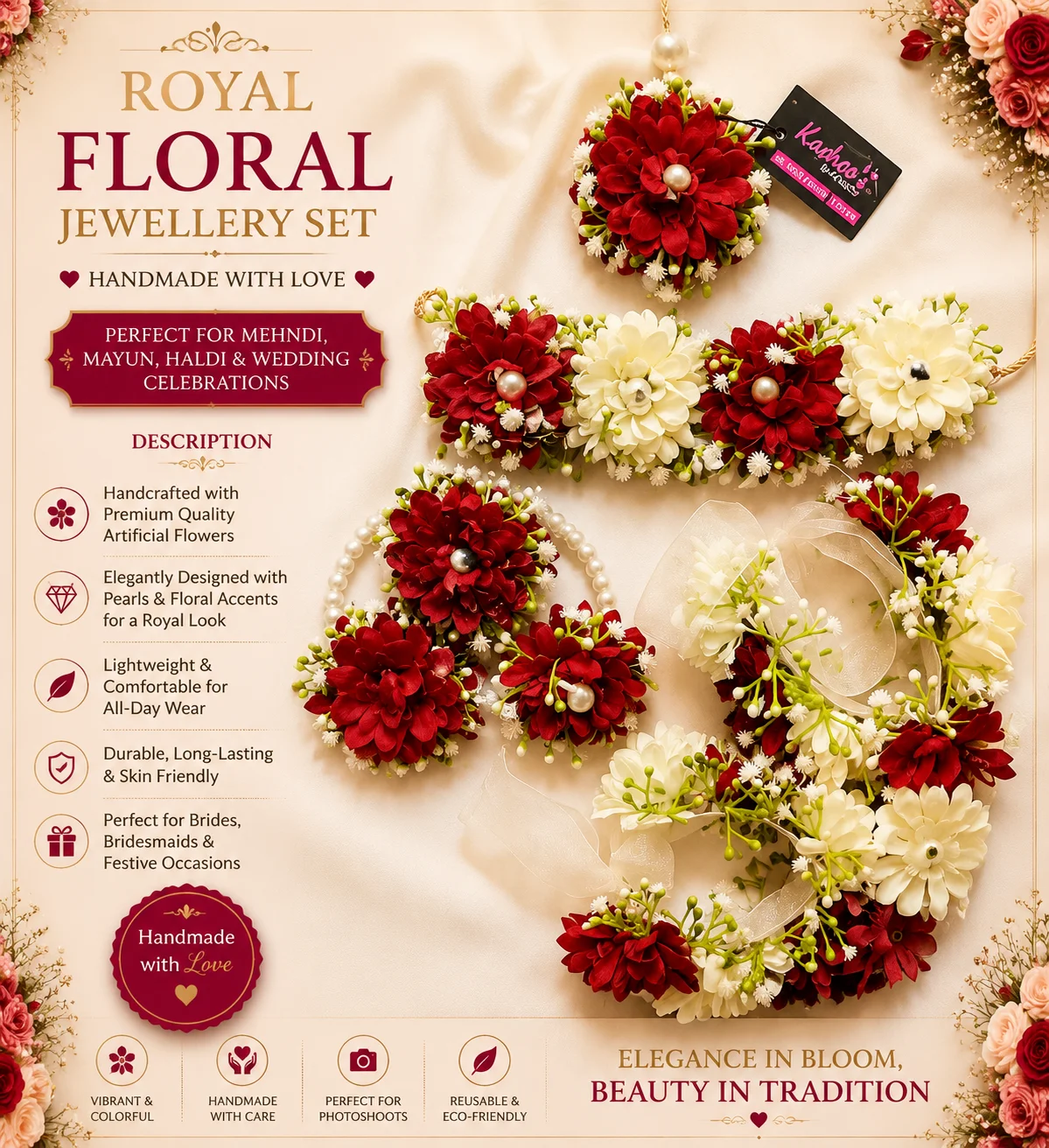 Elegant Floral Jewelry Set