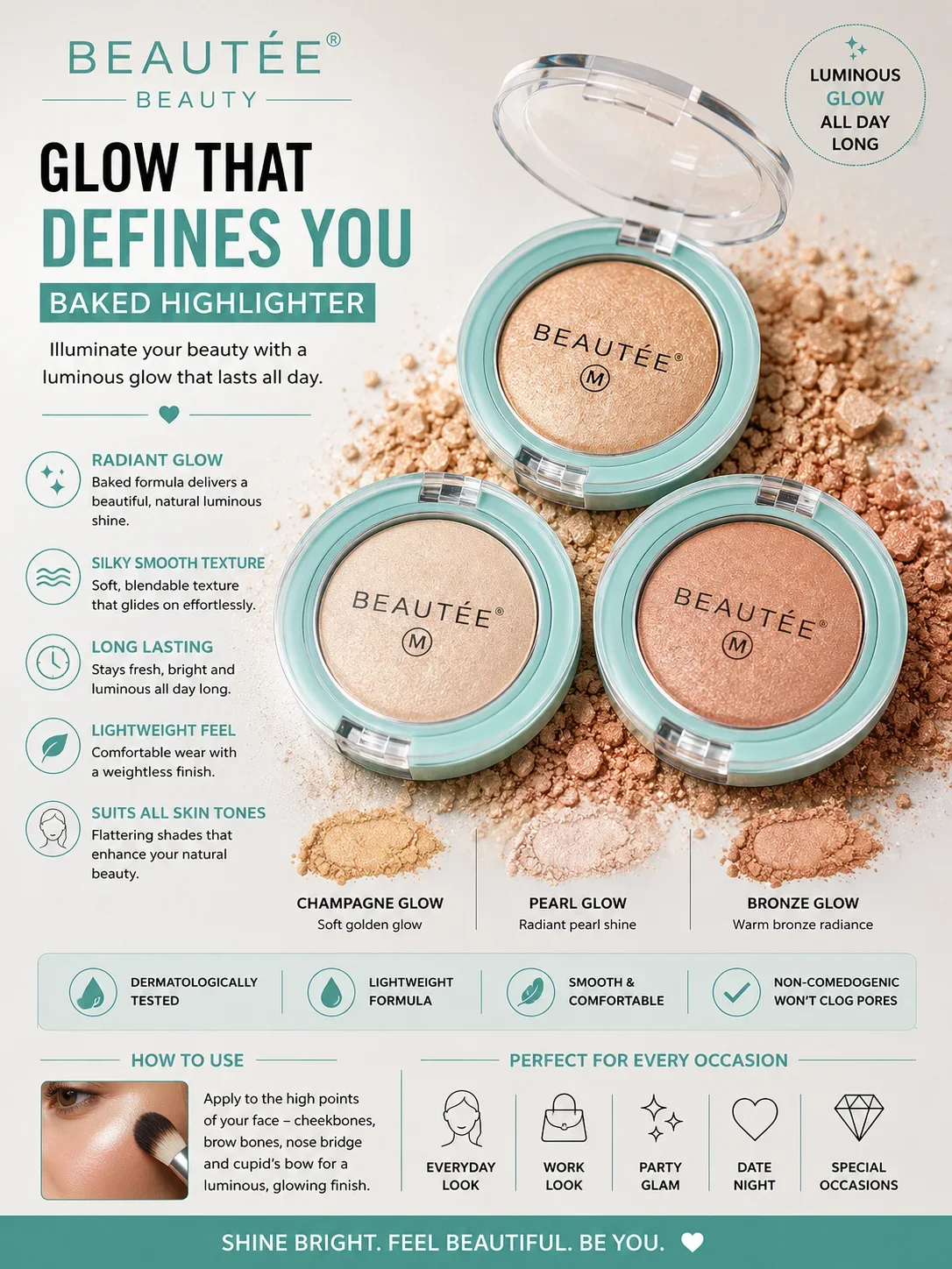 Becute Glow Highlighter Powder