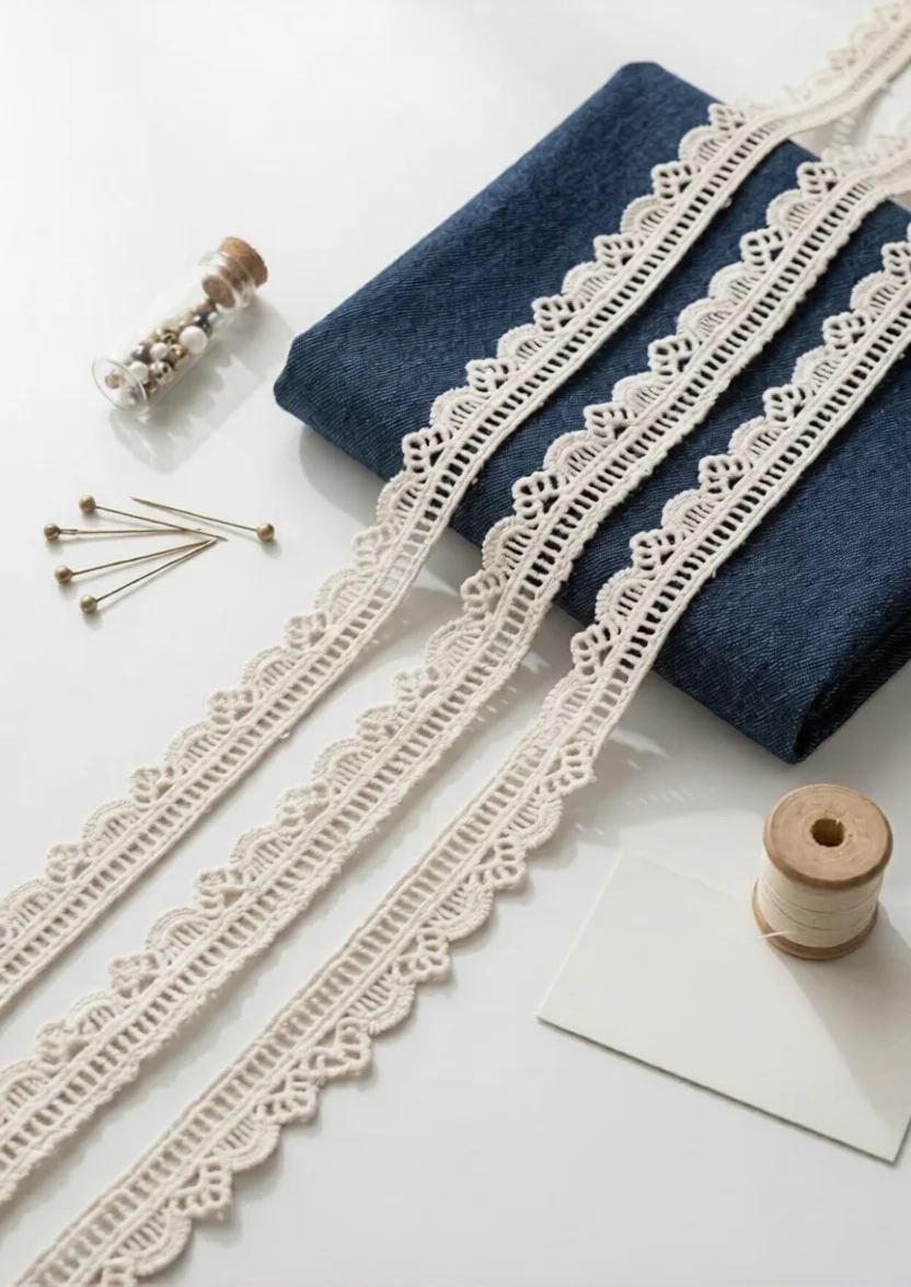 Premium White Milky Lace for Sewing and Crafts