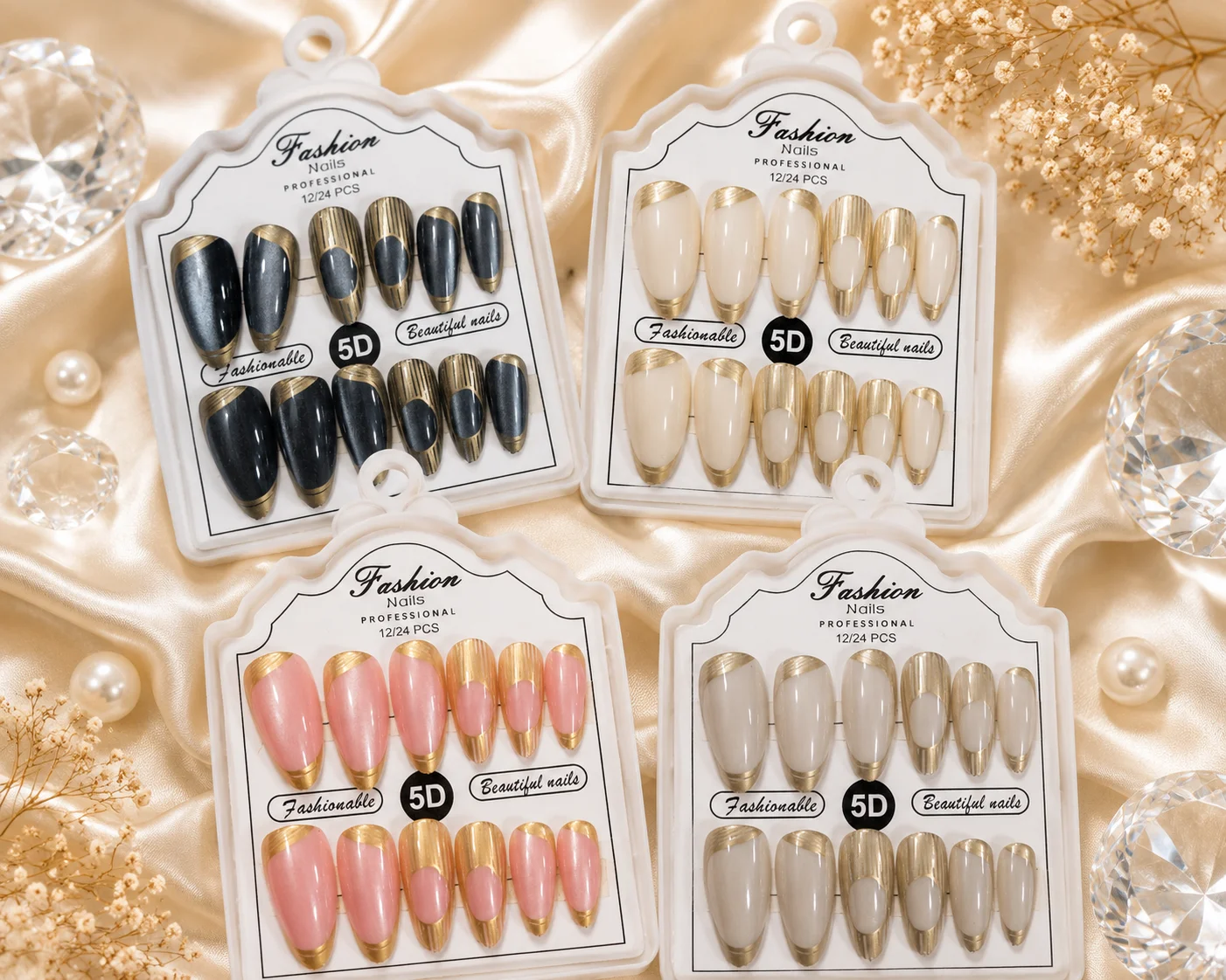 Premium Press-On Nail Set | Glossy Artificial False Nails