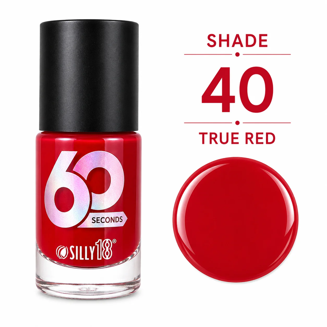 Silly18 60 Seconds Nail Polish – Shade 40 True Red