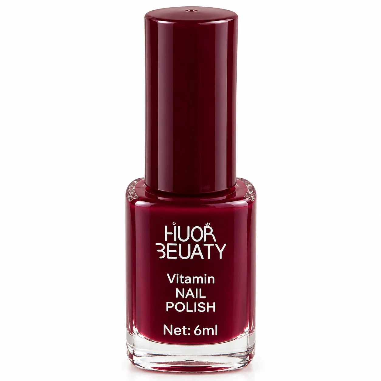 HUOR Beauty Vitamin Nail Polish – Deep Burgundy – 6ml