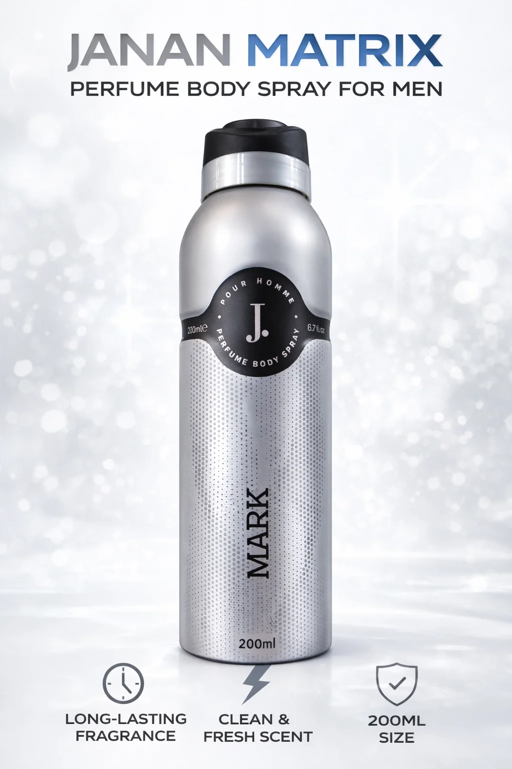 Janan Matrix Perfume Body Spray for Men – Long Lasting Fresh Fragrance (200ml)