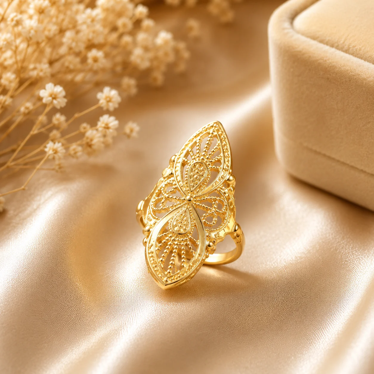 Premium Gold Plated Fancy Rings Set for Women