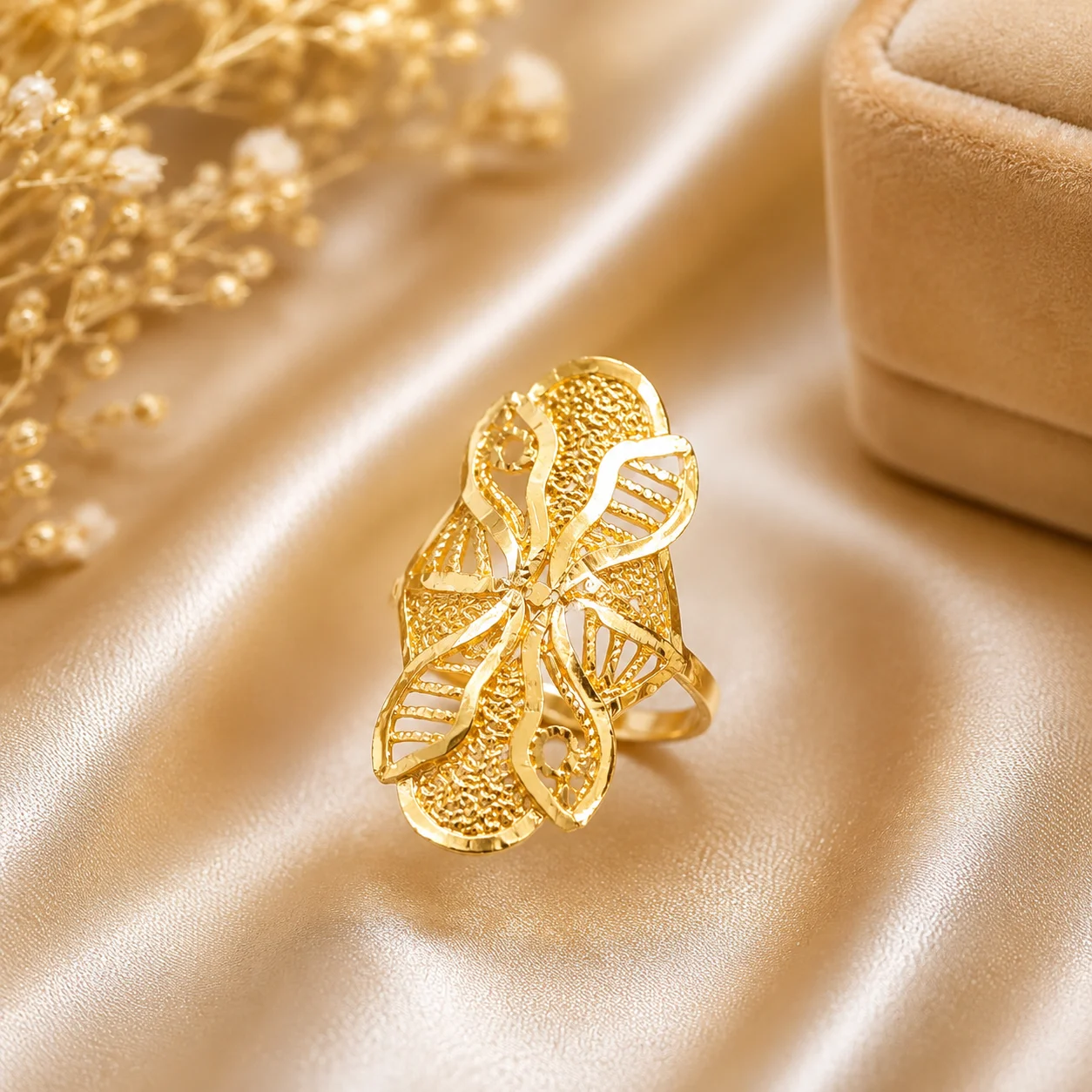 Premium Gold Plated Fancy Rings Set for Women