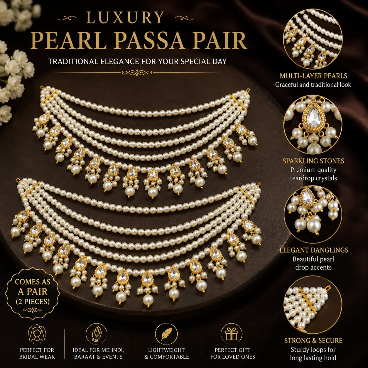 5 Lari Sahary – Traditional Pearl Hair Accessories