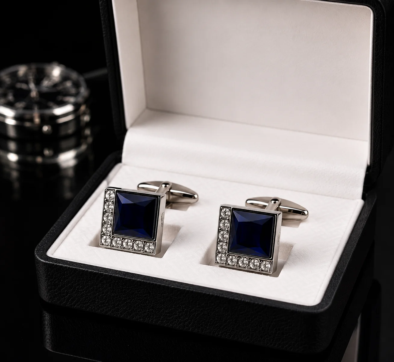 Luxury Blue ZARKAN Square Cufflinks