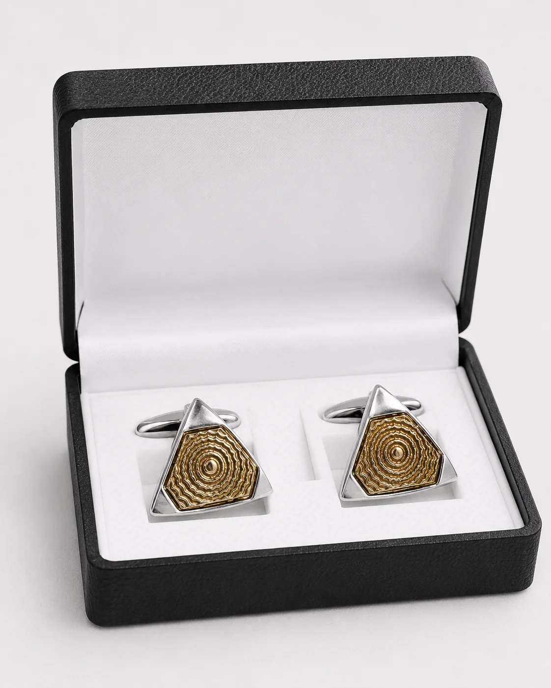 Luxury Triangle Pattern Cufflinks for Men