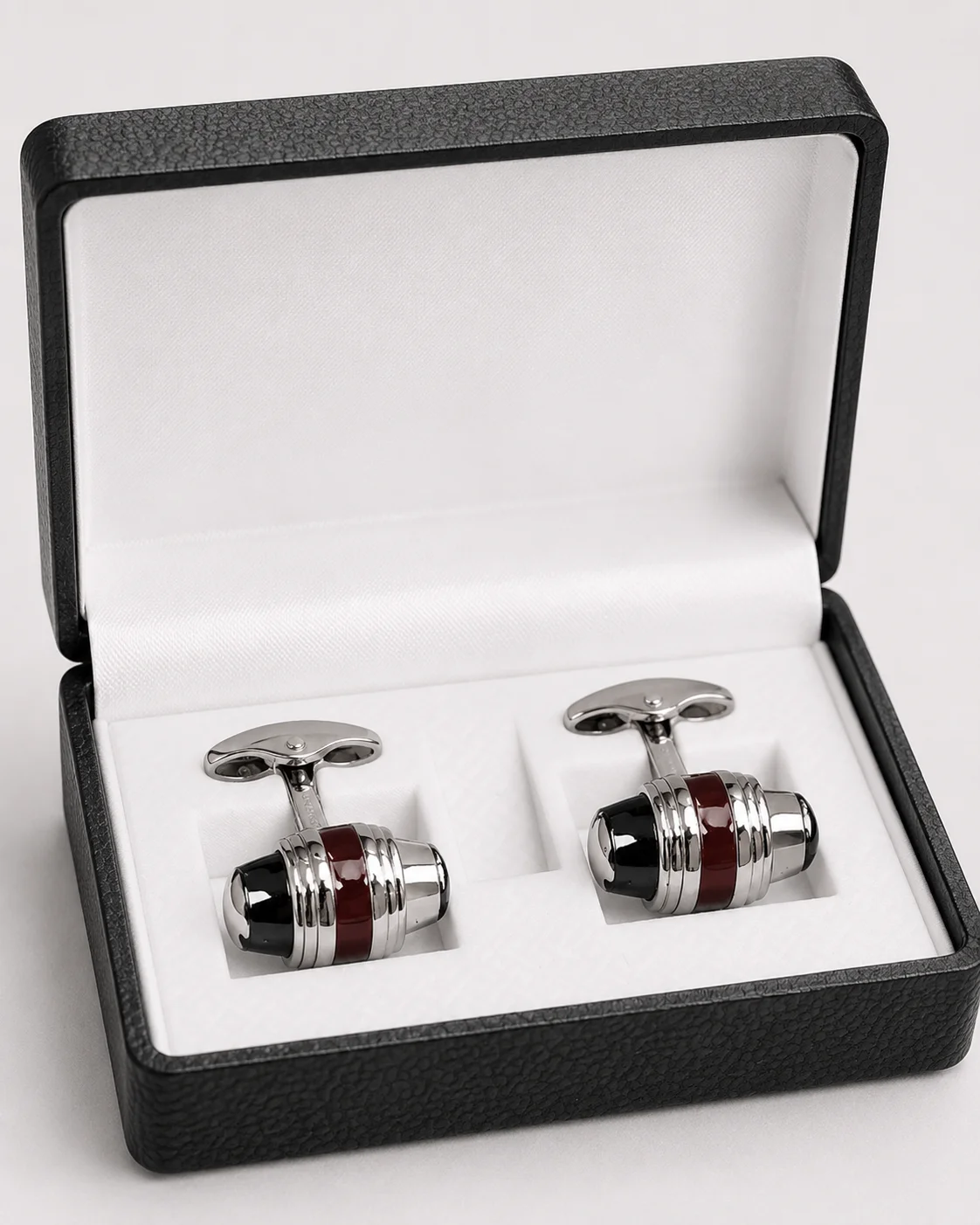 Luxury Gold & White Barrel Cufflinks for Men