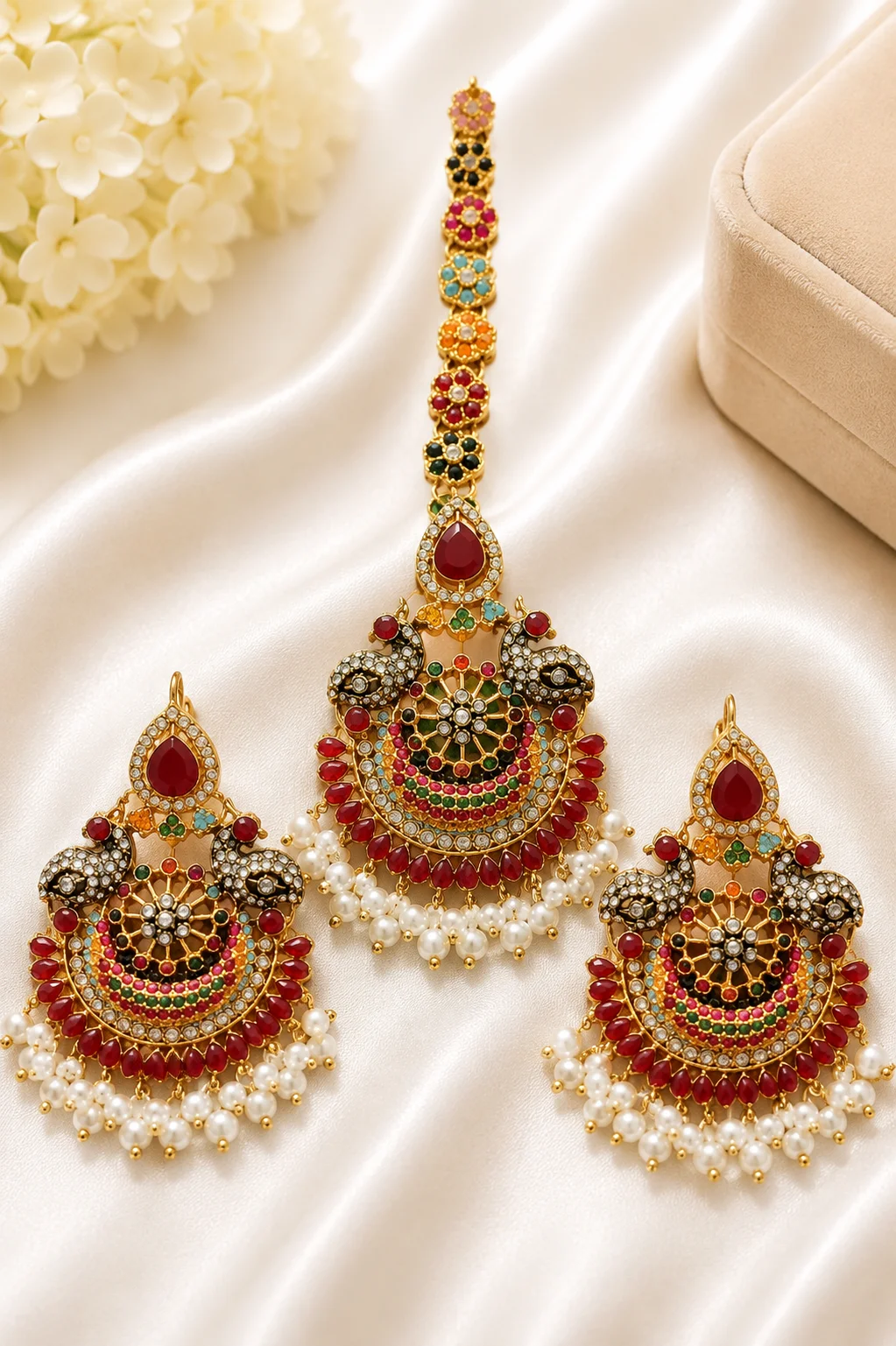 3-Piece Turkish Bridal Jewelry Set