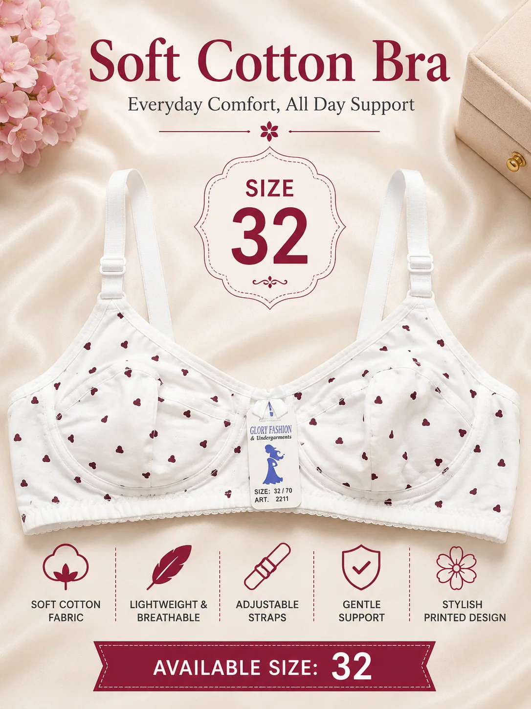 Women's Cotton Printed Soft Size 32 & 34