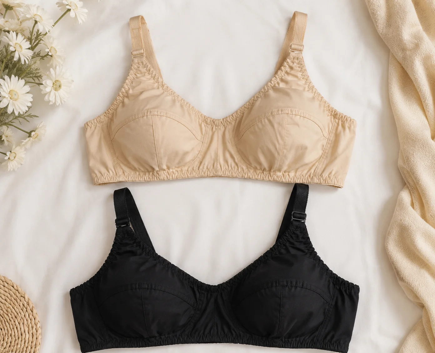 Women's Soft Cotton Full Coverage Bra | Available Sizes: 32, 34, 40, 44, 46, 48, 50