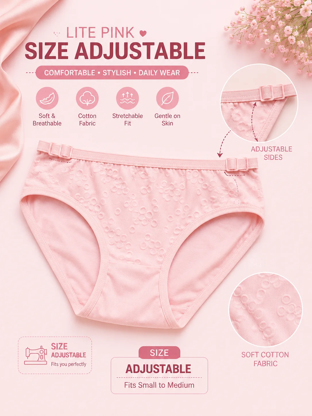Women's Soft Cotton Floral Panty