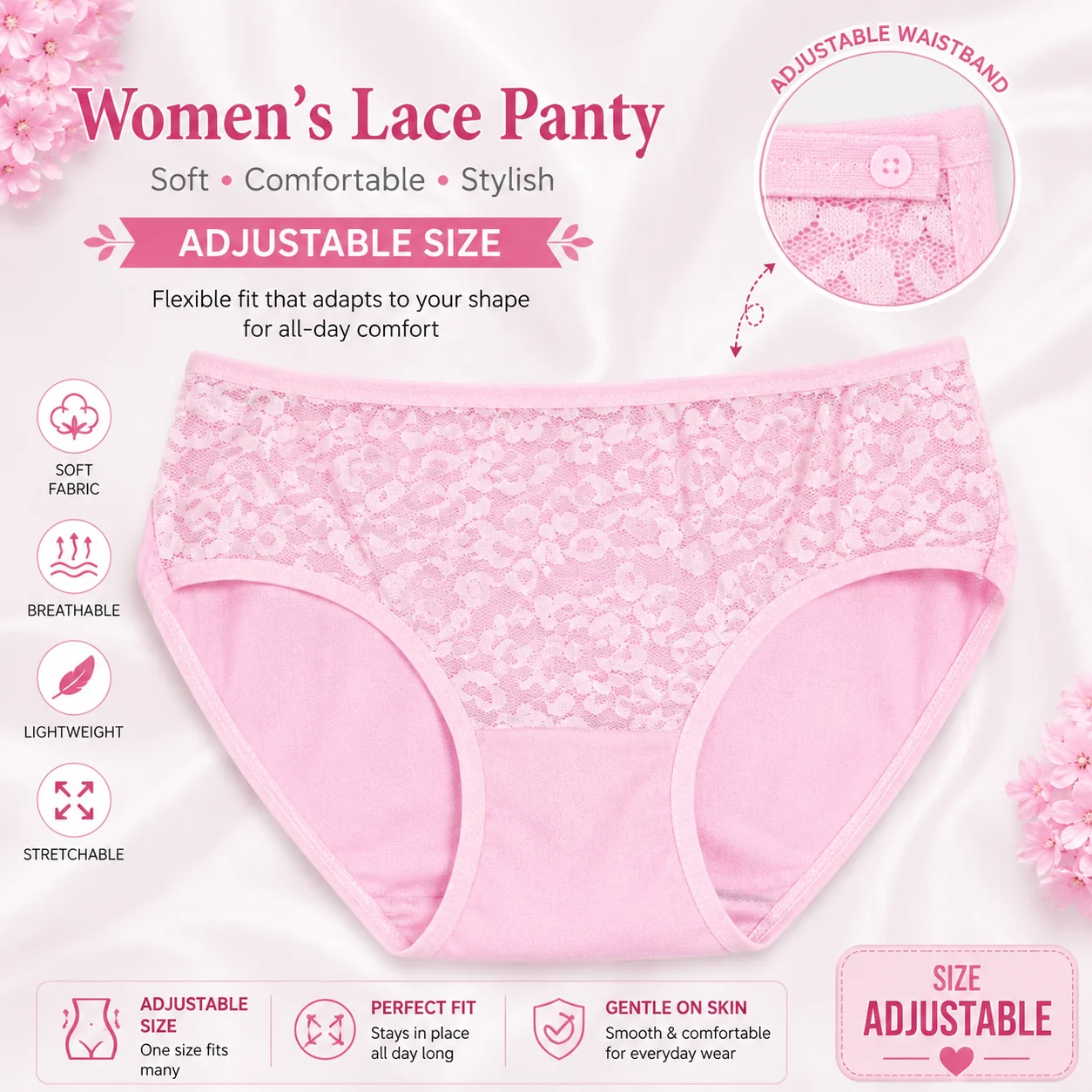 Women's Lace Panty | Adjustable Size