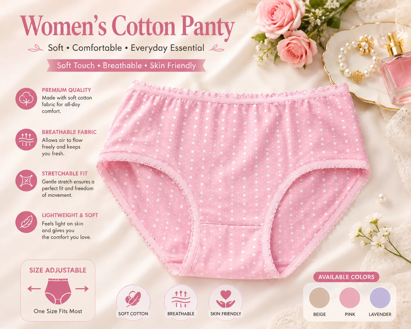 \Women's Cotton Panty Set | Soft & Breathable