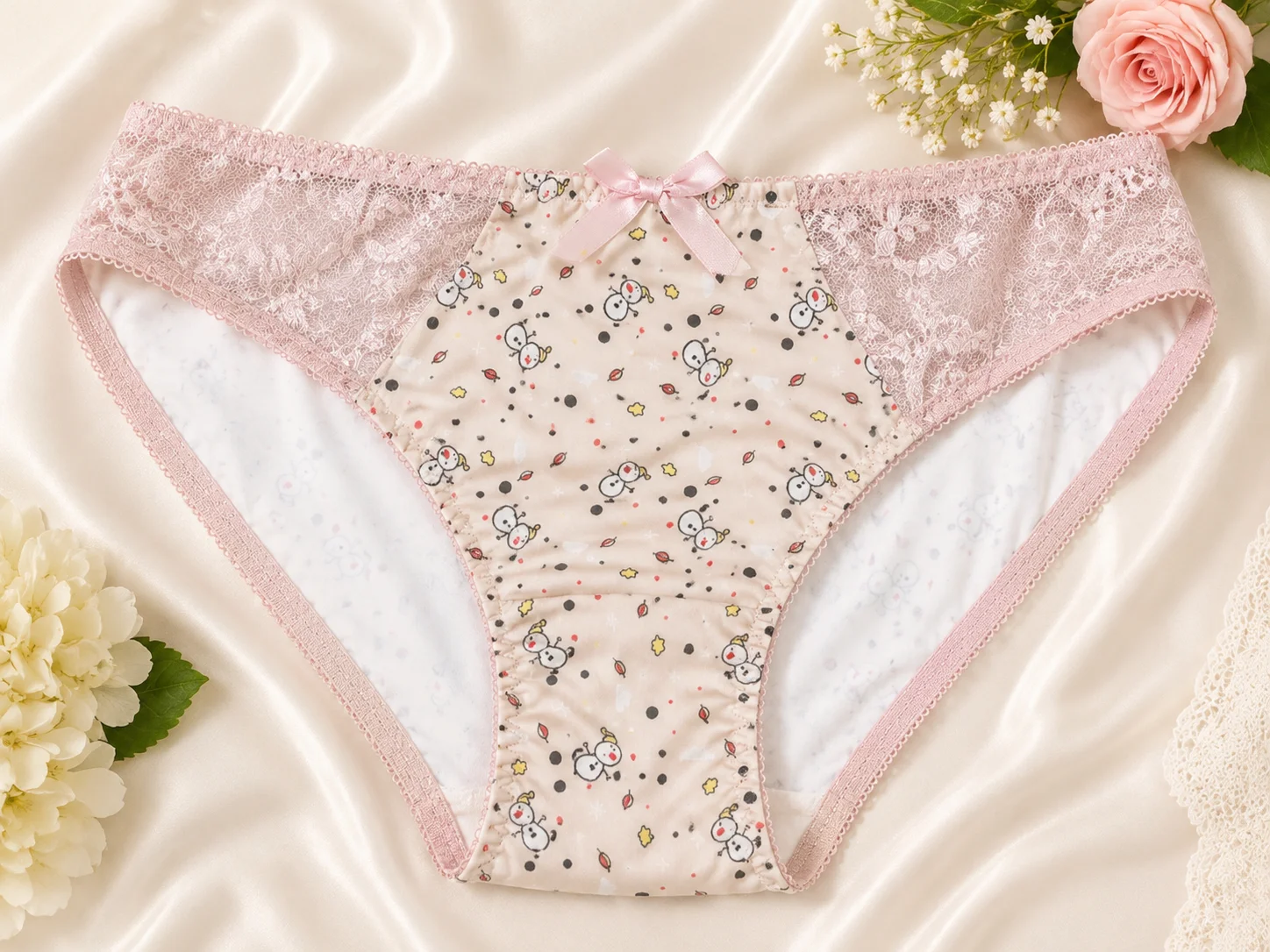 Cute Printed Cotton Lace Panty for Women – Soft & Comfortable