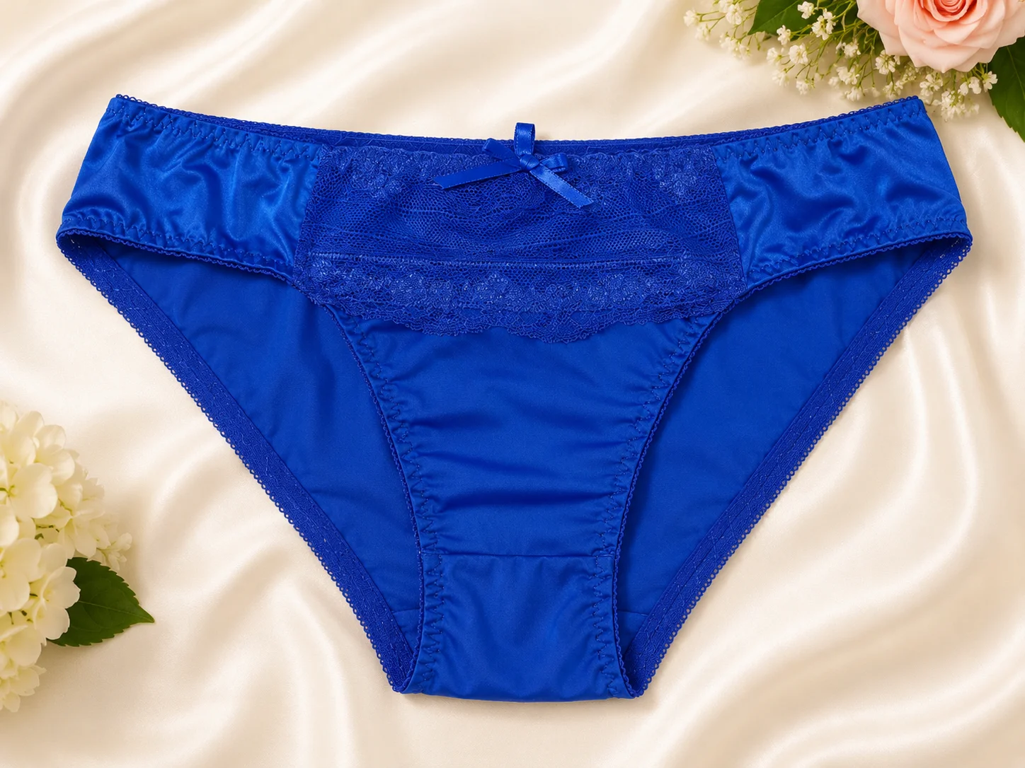 Royal Blue Soft Lace Panty for Women – Elegant & Comfortable