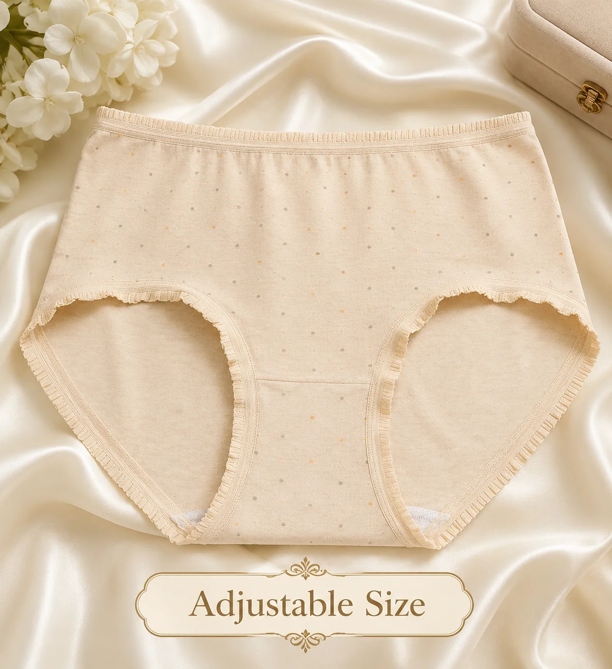 Women's Soft Cotton Adjustable Size Panty | Comfortable Daily Wear | Skin-Friendly Brief