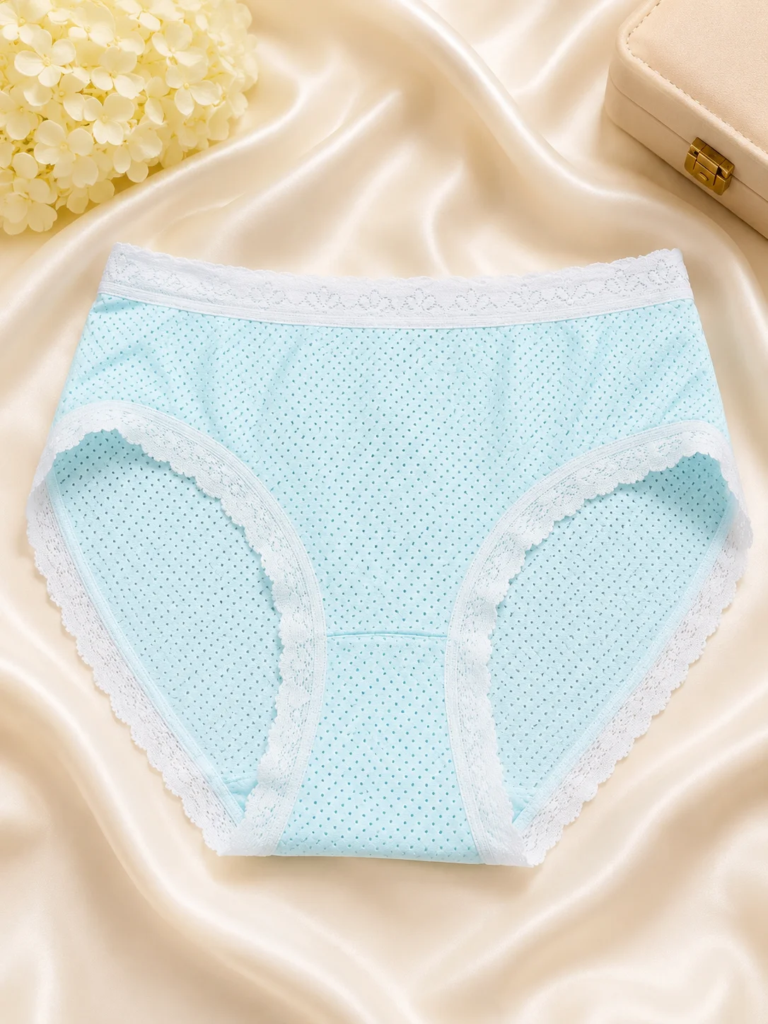 Women's Soft Cotton Lace Panties – 6 Color Pack | Breathable & Comfortable Daily Wear